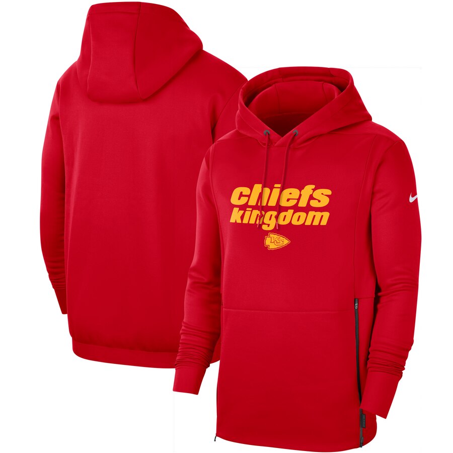 Men's Kansas City Chiefs 2020 Red Sideline Local Performance Pullover Hoodie